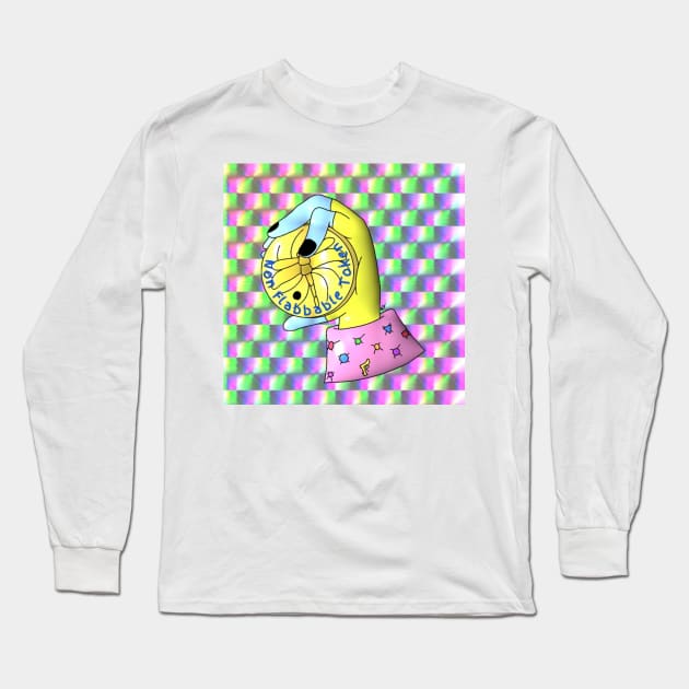 Non Flabbable Token (Faded) Long Sleeve T-Shirt by GodPunk